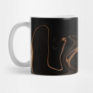 Gentle Gold Ripples  - Digital Liquid Paint Swirls Mug